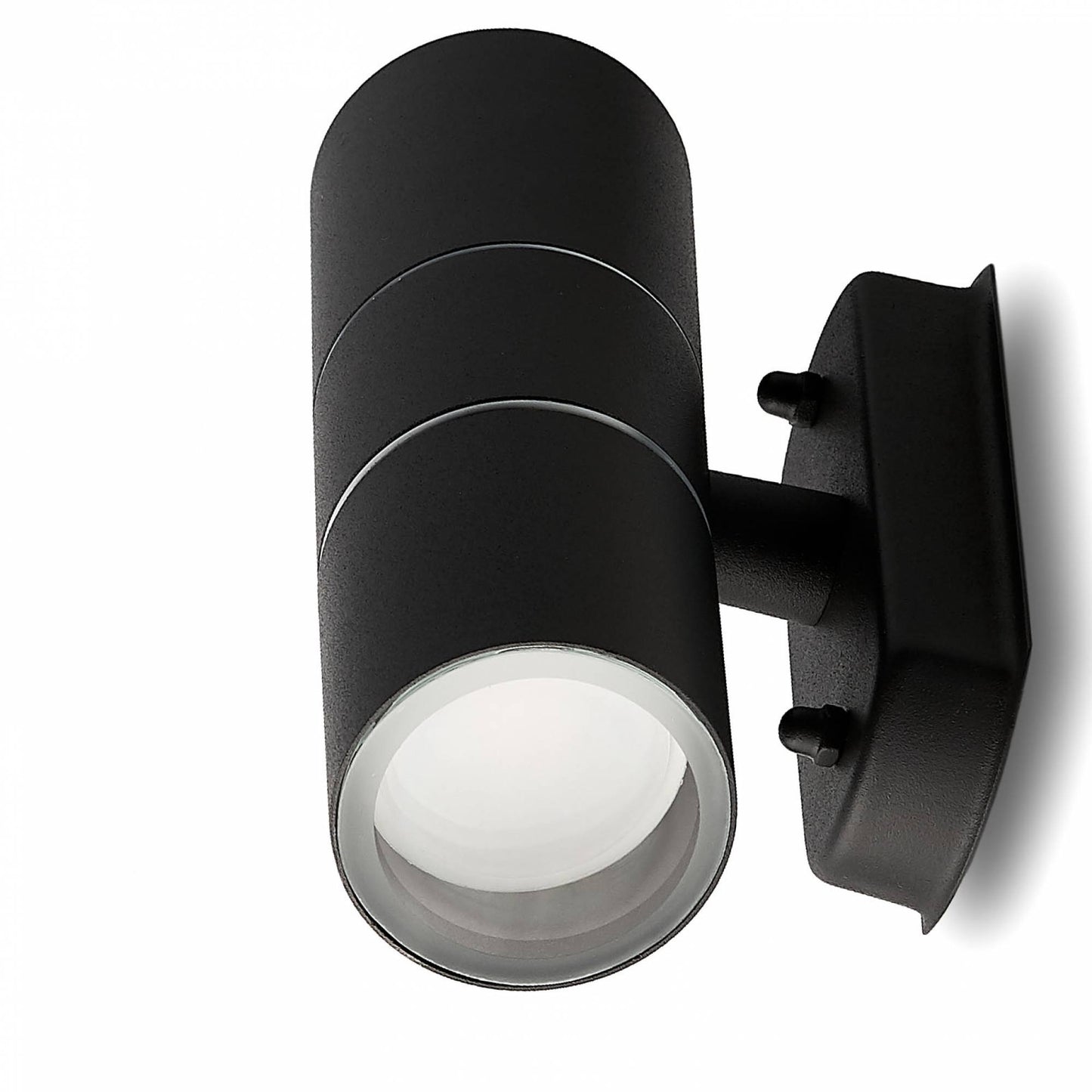 LED Wandleuchte Außen-Leuchte 1-9W IP44 schwarz 2x GU10 Wandstrahler