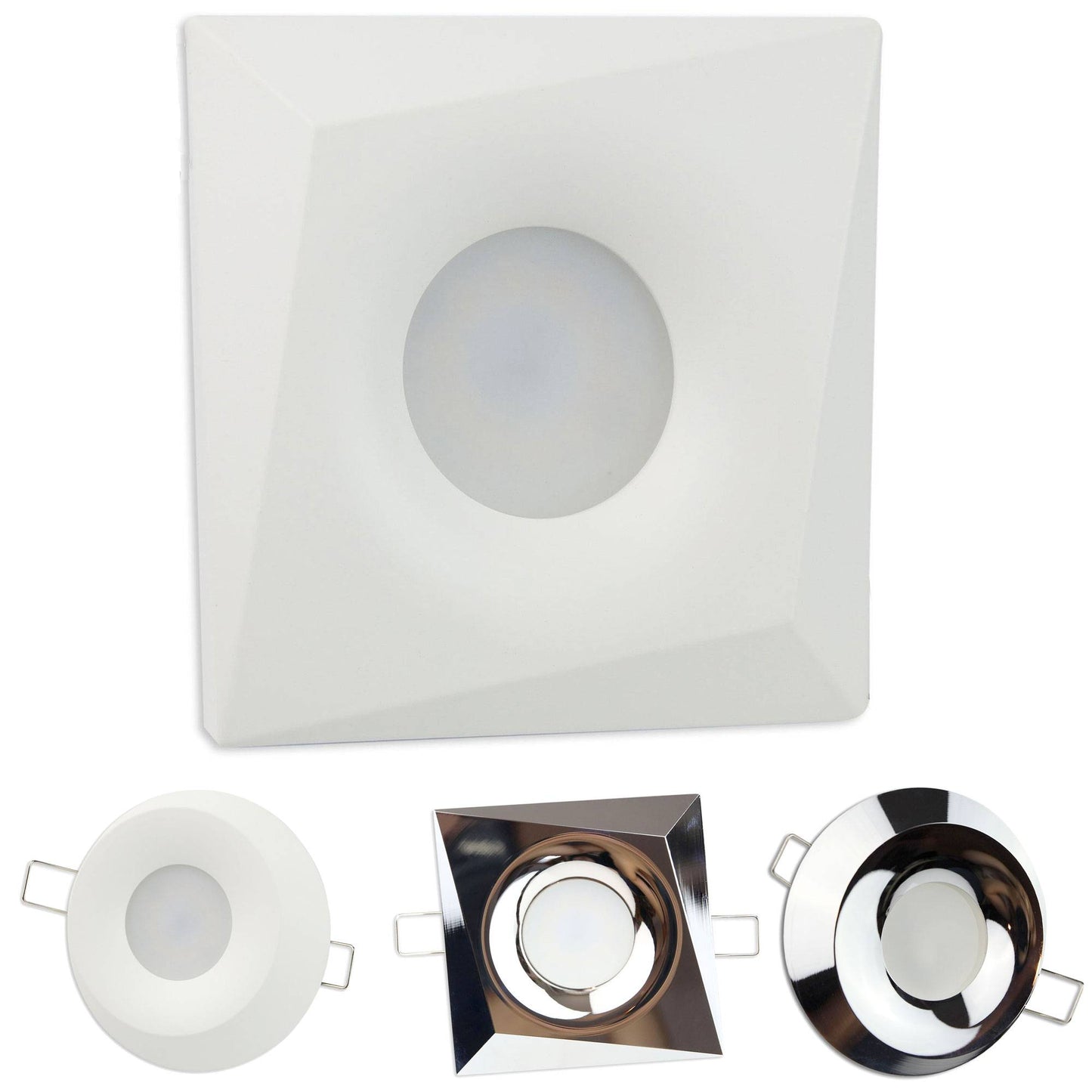 LED Einbau-Strahler 5W 7W flach 3D 12 Volt MR16 Spot 70mm Deckenstrahler Panel