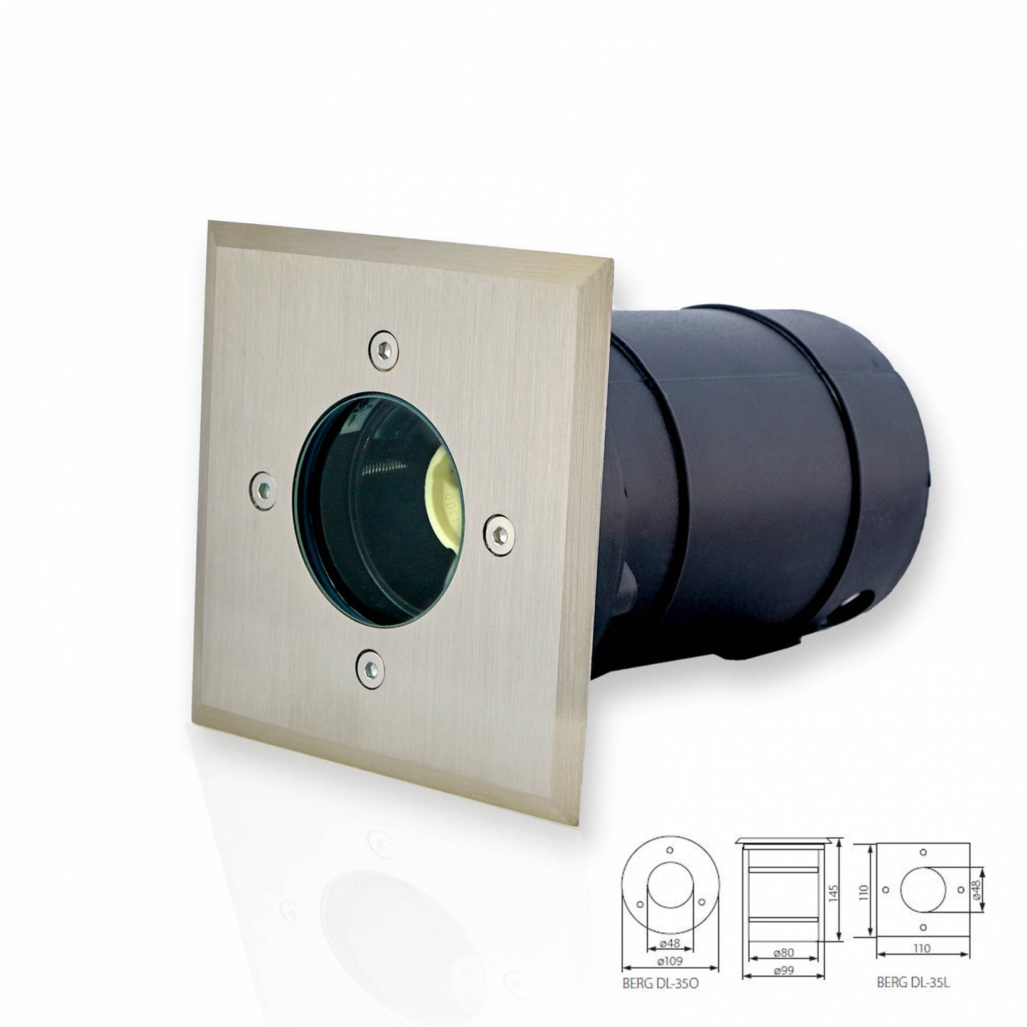 LED Bodeneinbaustrahler 1-9W Bodenspot IP67 Außenlampe Bodenstrahler GU10 eckig