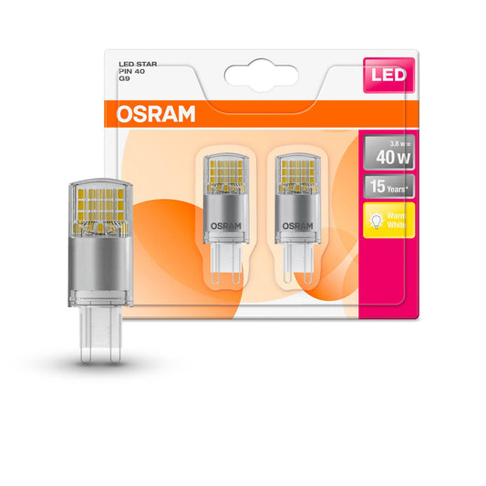 2x Osram LED STAR PIN 40 G9 Birne 3,8W Leuchtmittel warmweiß Licht