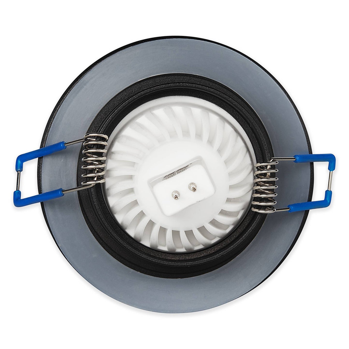 LED Einbaustrahler rund IP44 5-7W schwarz Bad Außen Einbauleuchte MR16 12V flach