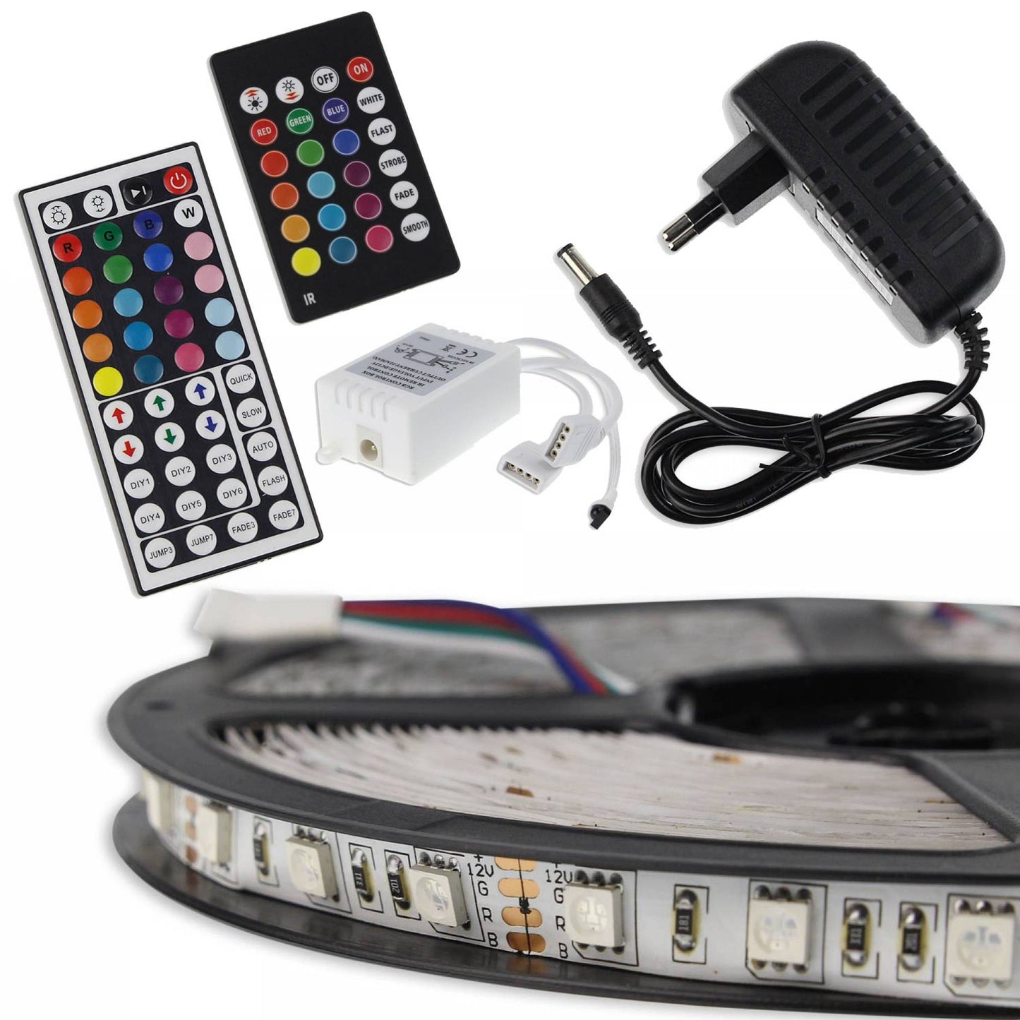 LED Streifen 14,4 Watt Stripe 5050 RGB bunt Band Strip mit Trafo