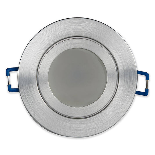 LED Einbaustrahler rund IP44 1-9W silber Bad Badezimmer Einbauleuchte GU10 230V