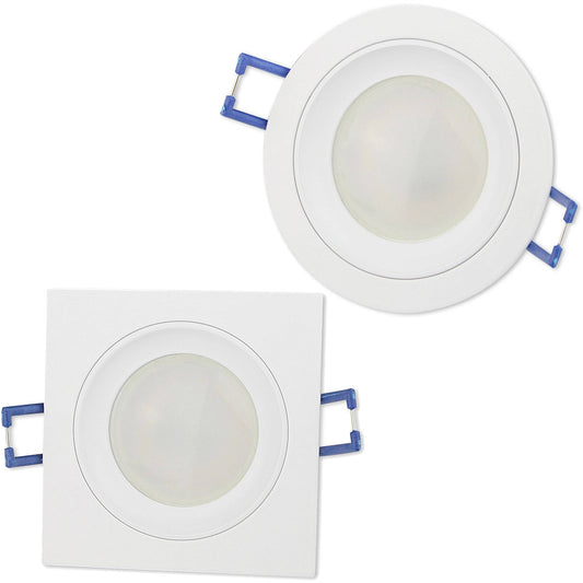 LED Einbaustrahler weiß 230V GU10 1-9W Einbau-Spot Lampe 75mm Panel