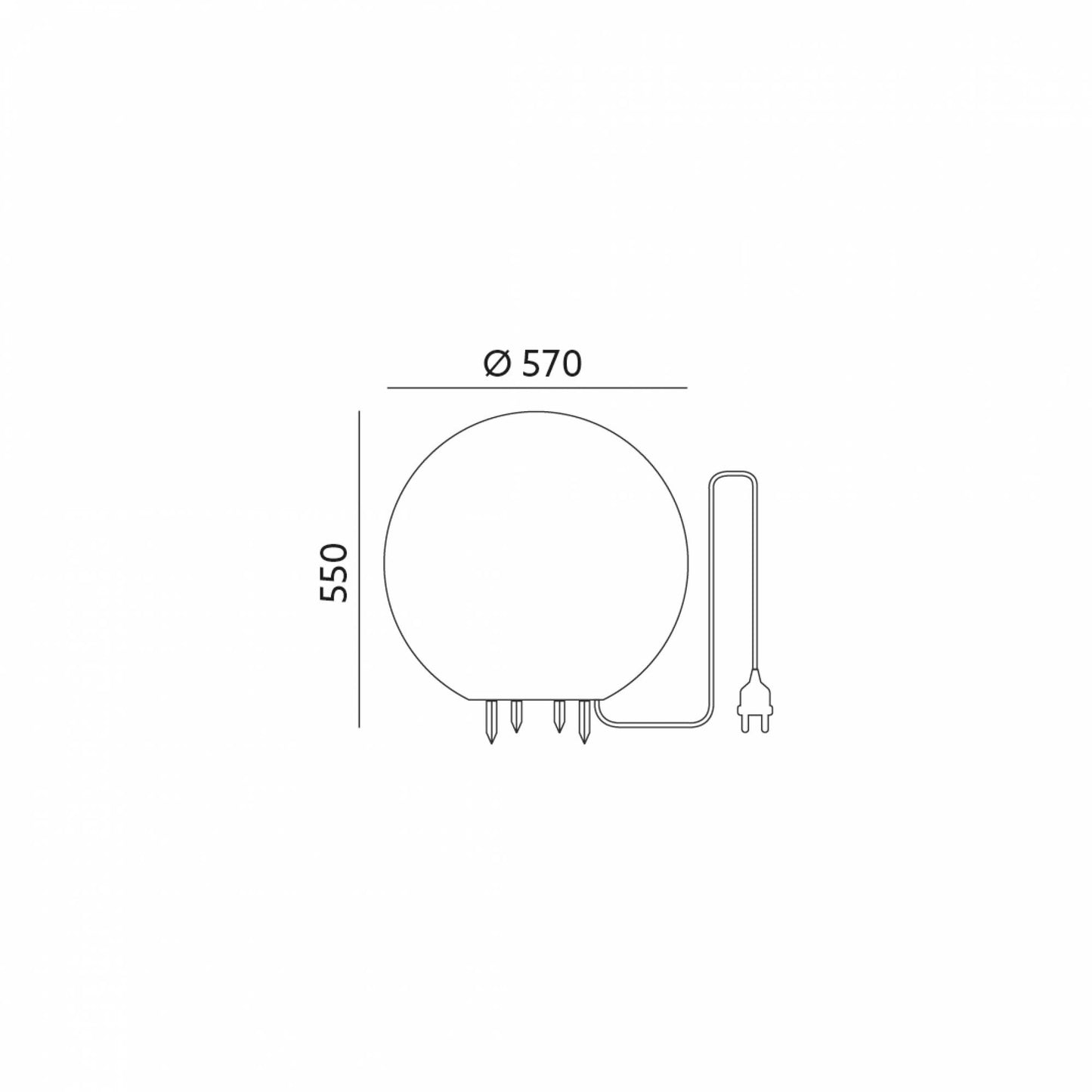 Leuchtkugel Kugel-Leuchte außen IP65 Gartenleuchte e27 Stein Optik 230V 2m Kabel