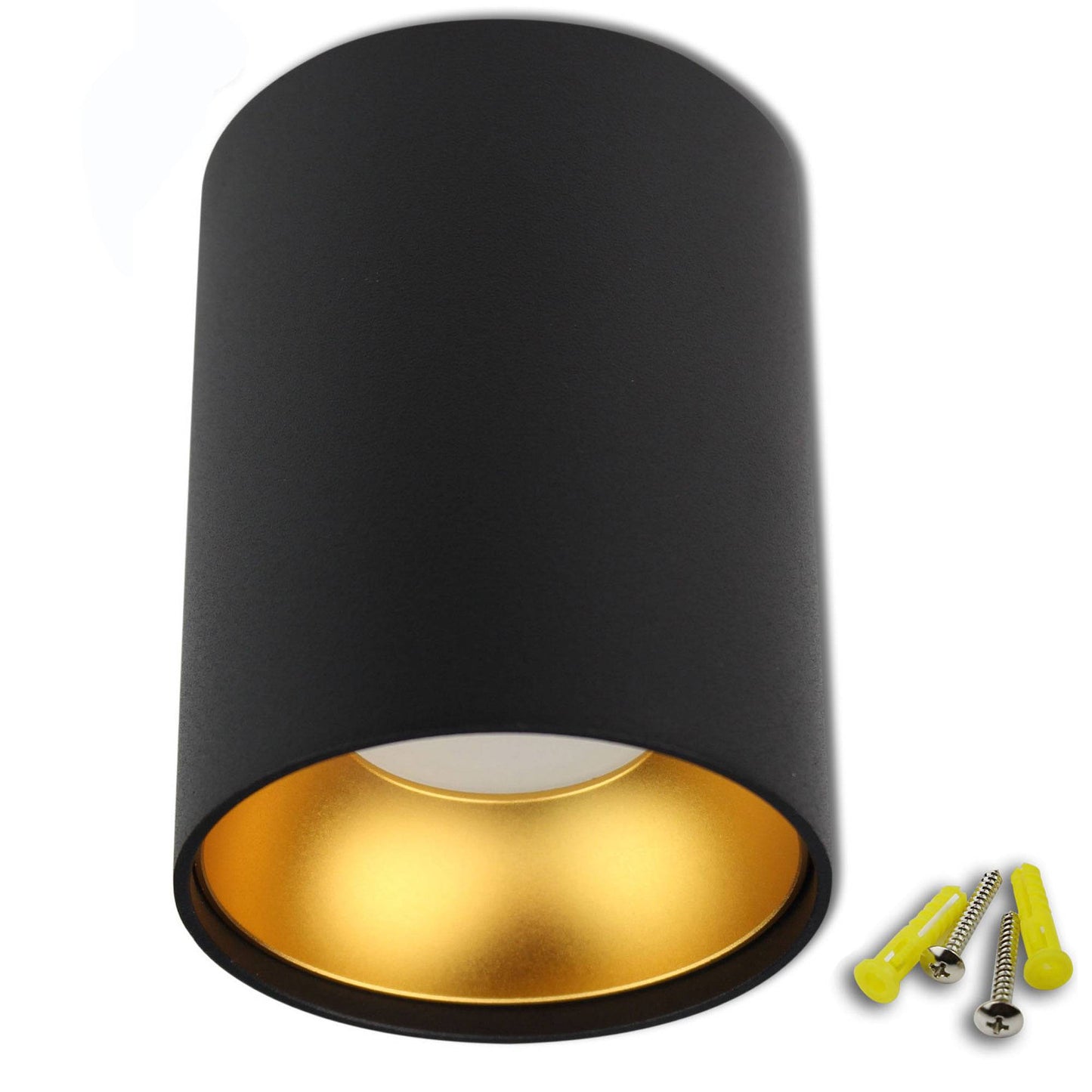 LED Aufbauleuchte 1-9 Watt GU10 230V Aluminium weiß schwarz gold rund