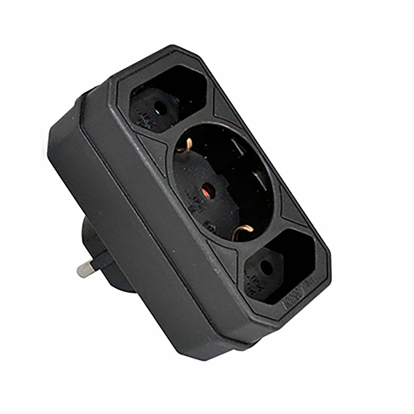 Steckdosen-Adapter 3-fach Mehrfachstecker Kindersicherung weiß schwarz 16A 250V