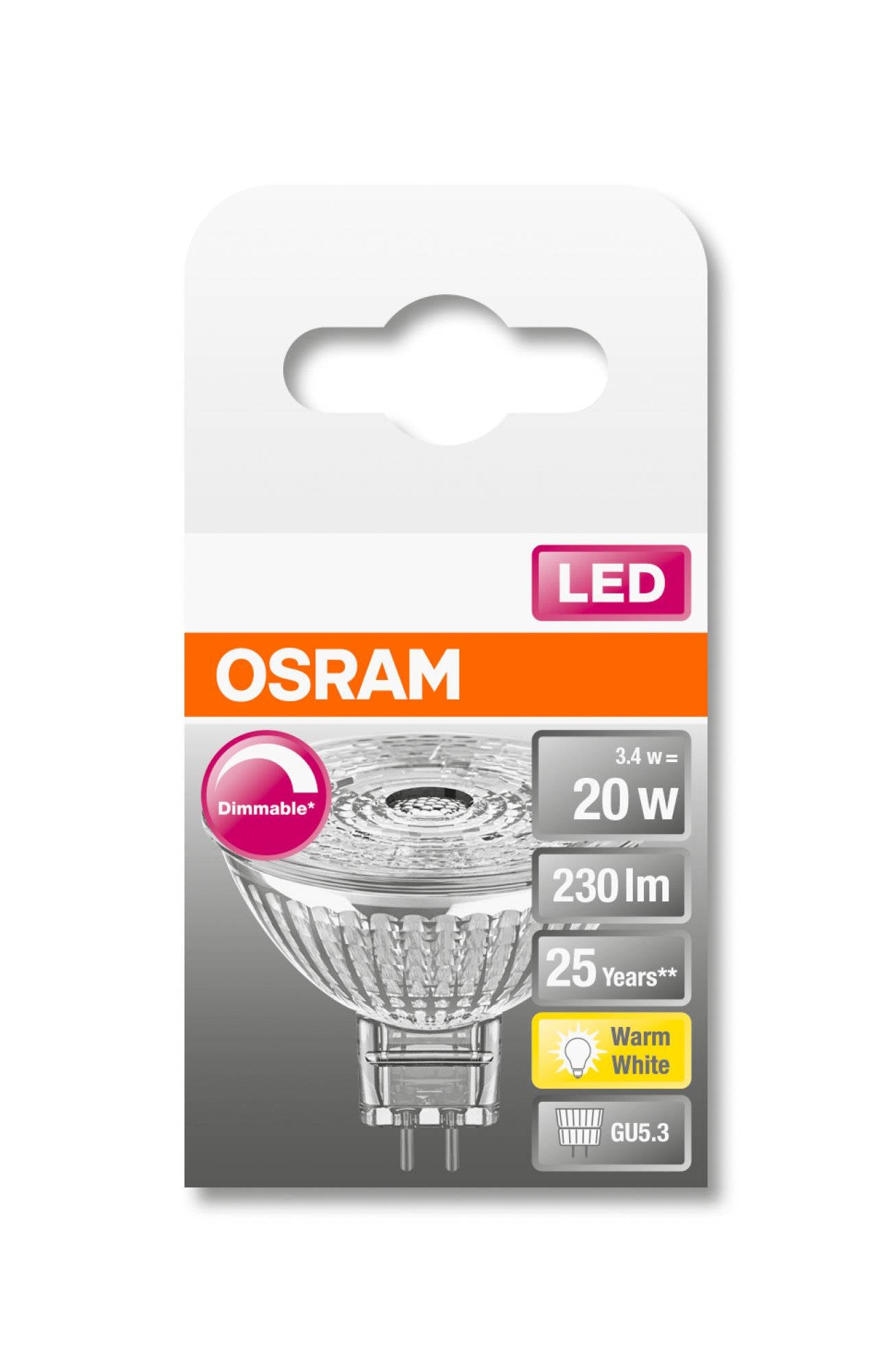 OSRAM MR16 LED SUPERSTAR Lampe Birne 12 Volt Leuchtmittel Glas dimmbar Licht