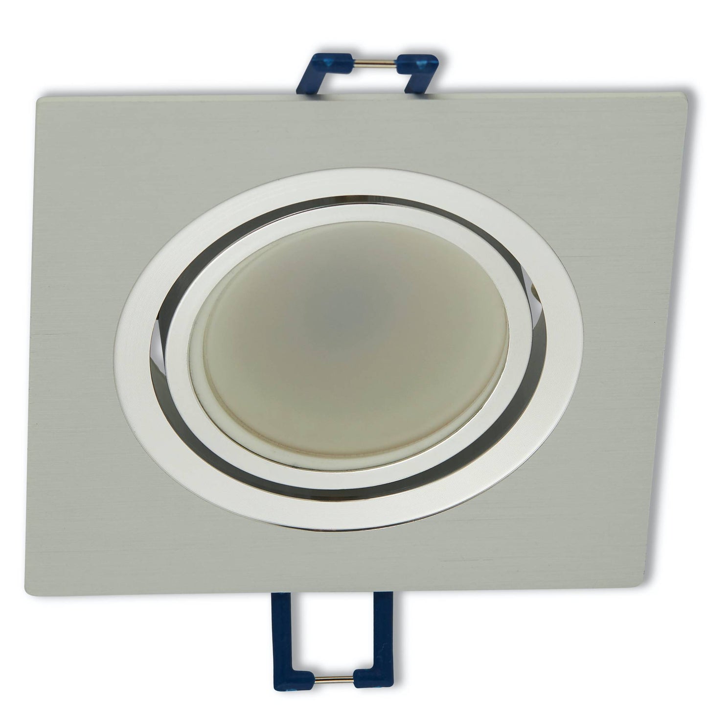 Einbaurahmen GU10 MR16 eckig weiß Gehäuse Einbaustrahler Ø75-80mm Spot LED Halogen