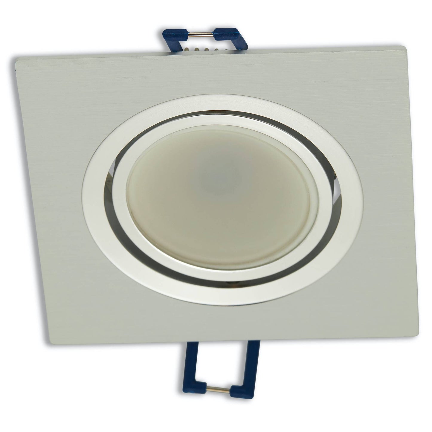 Einbaurahmen GU10 MR16 eckig weiß Gehäuse Einbaustrahler Ø75-80mm Spot LED Halogen