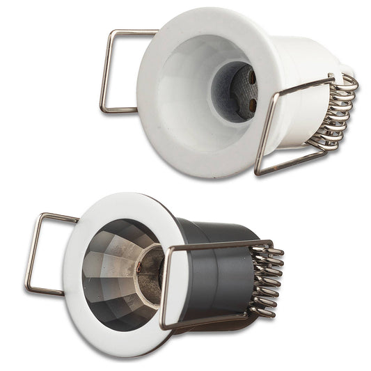 Einbau-Rahmen rund G4 Rahmen 25mm Einbaustrahler Spot LED Halogen weiß grau