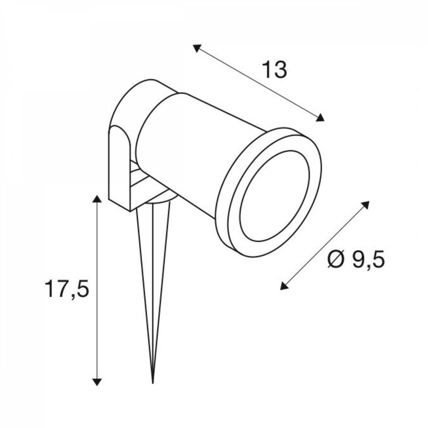 SLV Gartenstrahler SLV BIG NAUTILUS QPAR51 IP65 GU10 mit Erdspieß