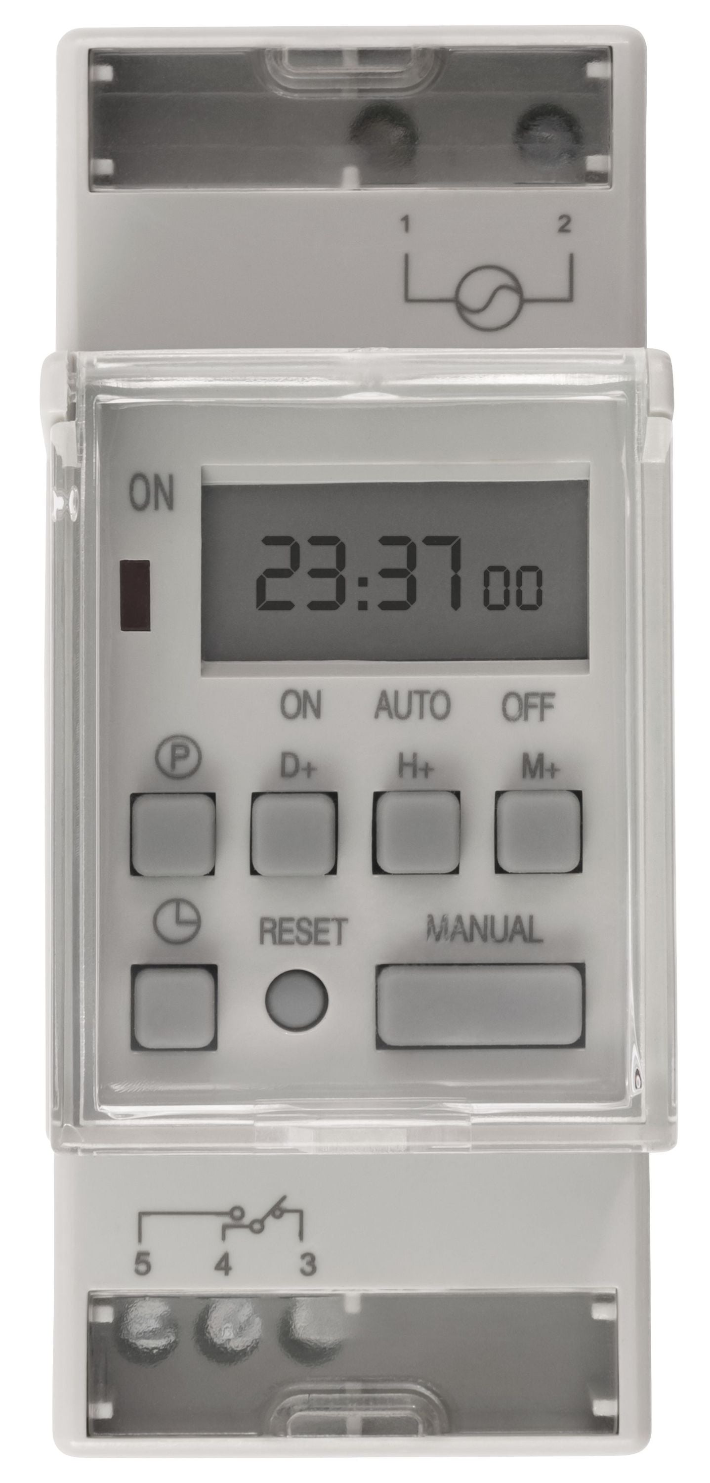 Digitale Zeitschaltuhr 230V, Schalttafel-Einbau, Bluetooth, 1800W