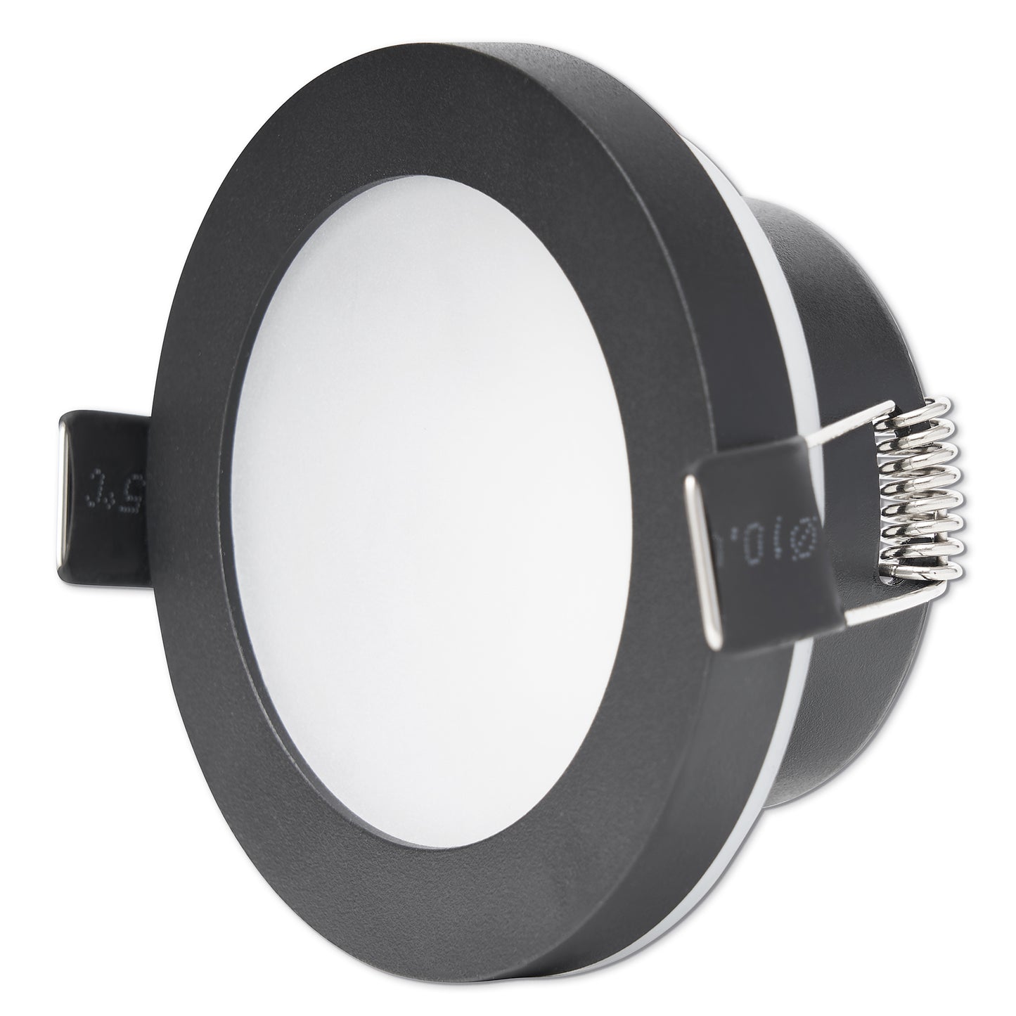 LED Einbaustrahler Bad IP44 GU10 1-9W schwarz rund 60mm