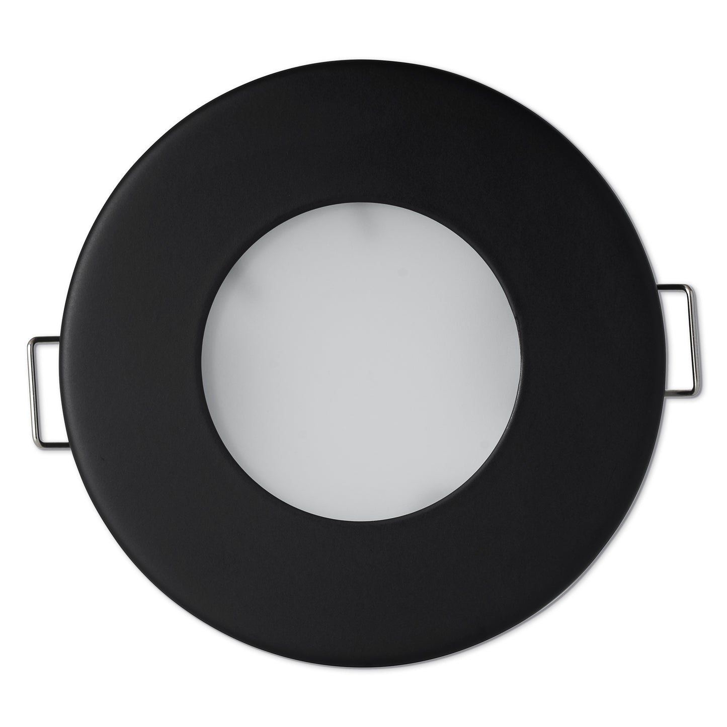 LED Einbaustrahler rund schwarz IP44 GU10 Außen Bad 60-65mm Bohrloch