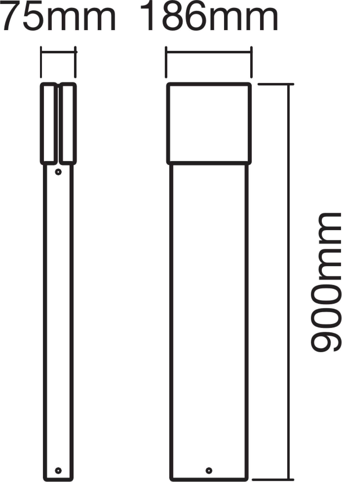 LEDVANCE Endura Style Ellipse LED Standleuchte IP44 90cm Außenlampe