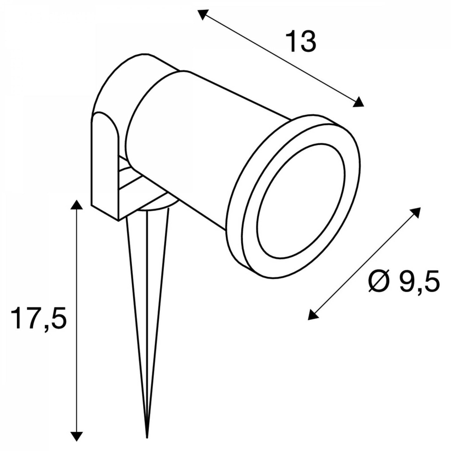 SLV Gartenstrahler SLV BIG NAUTILUS QPAR51 IP65 GU10 mit Erdspieß