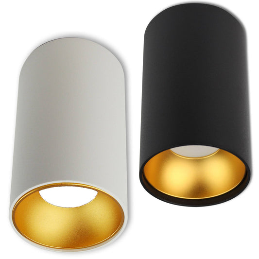 LED Aufbauleuchte 1-9 Watt GU10 230V Aluminium weiß schwarz gold rund