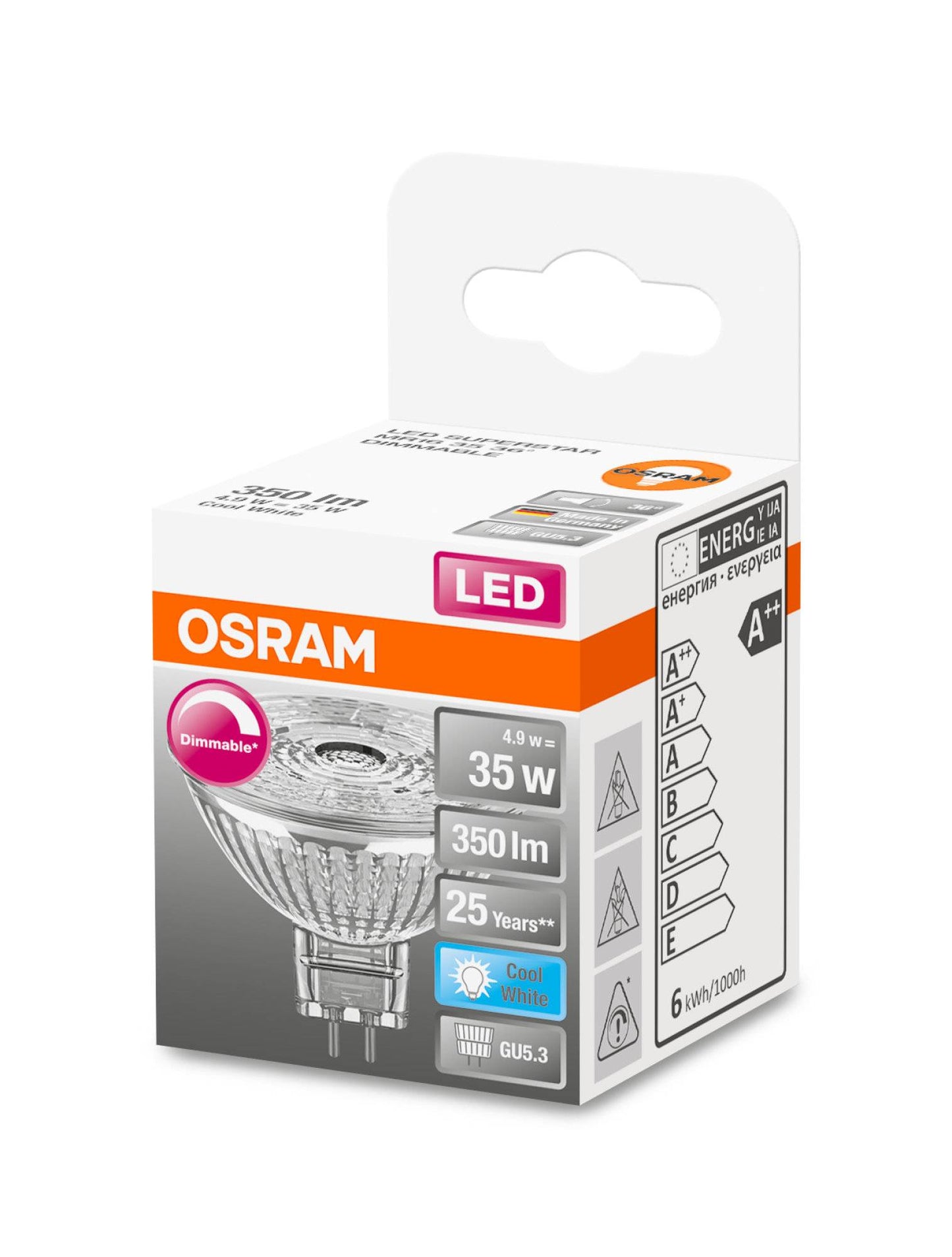 OSRAM MR16 LED SUPERSTAR Lampe Birne 12 Volt Leuchtmittel Glas dimmbar Licht