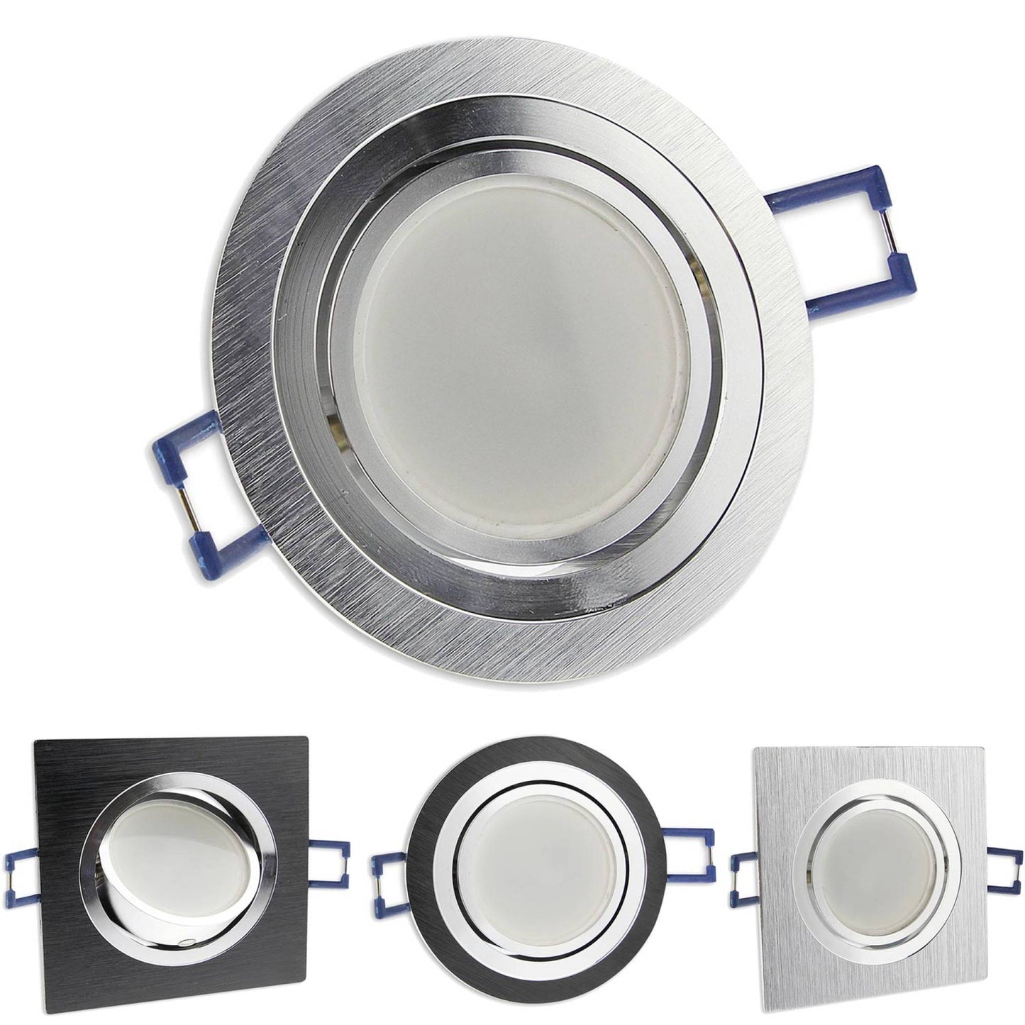 LED Einbaustrahler dimmbar super flach 3-6,5W Aluminium Einbauspot Leuchte