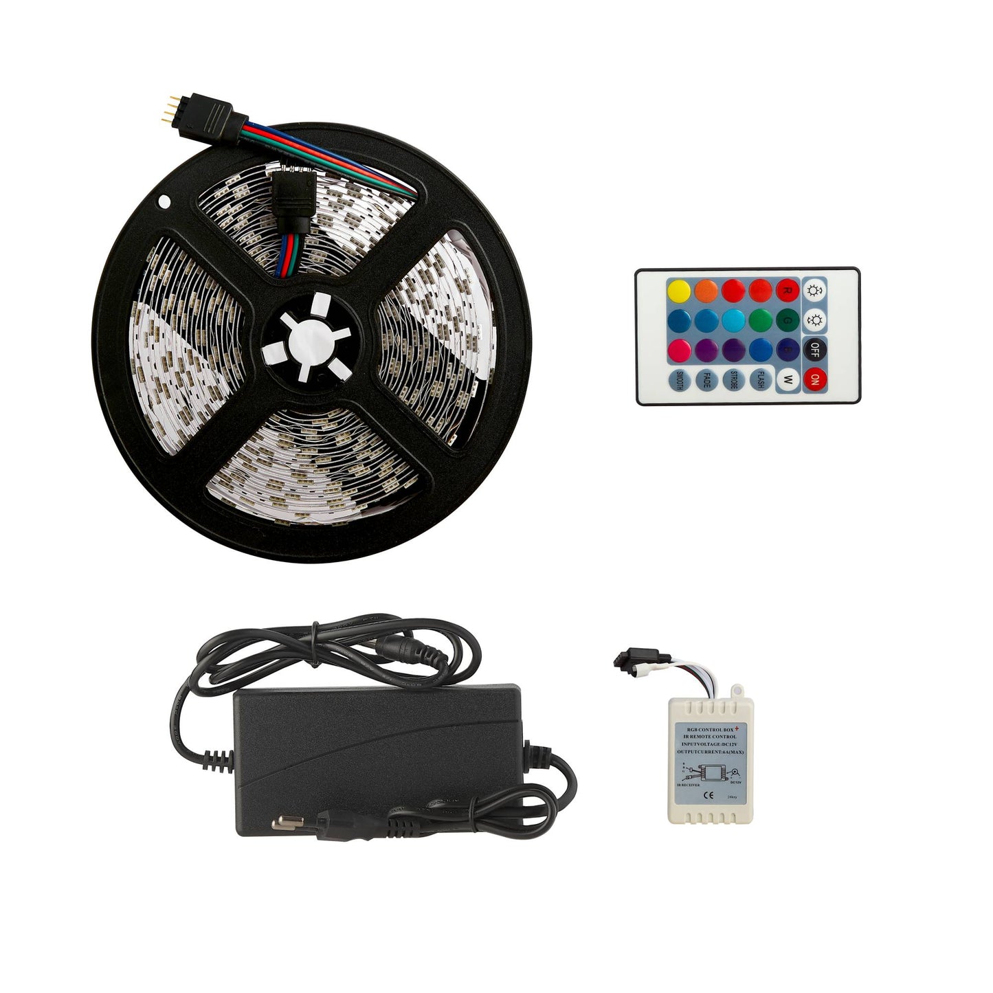 LED Streifen 14,4 Watt Stripe 5050 RGB bunt Band Strip mit Trafo