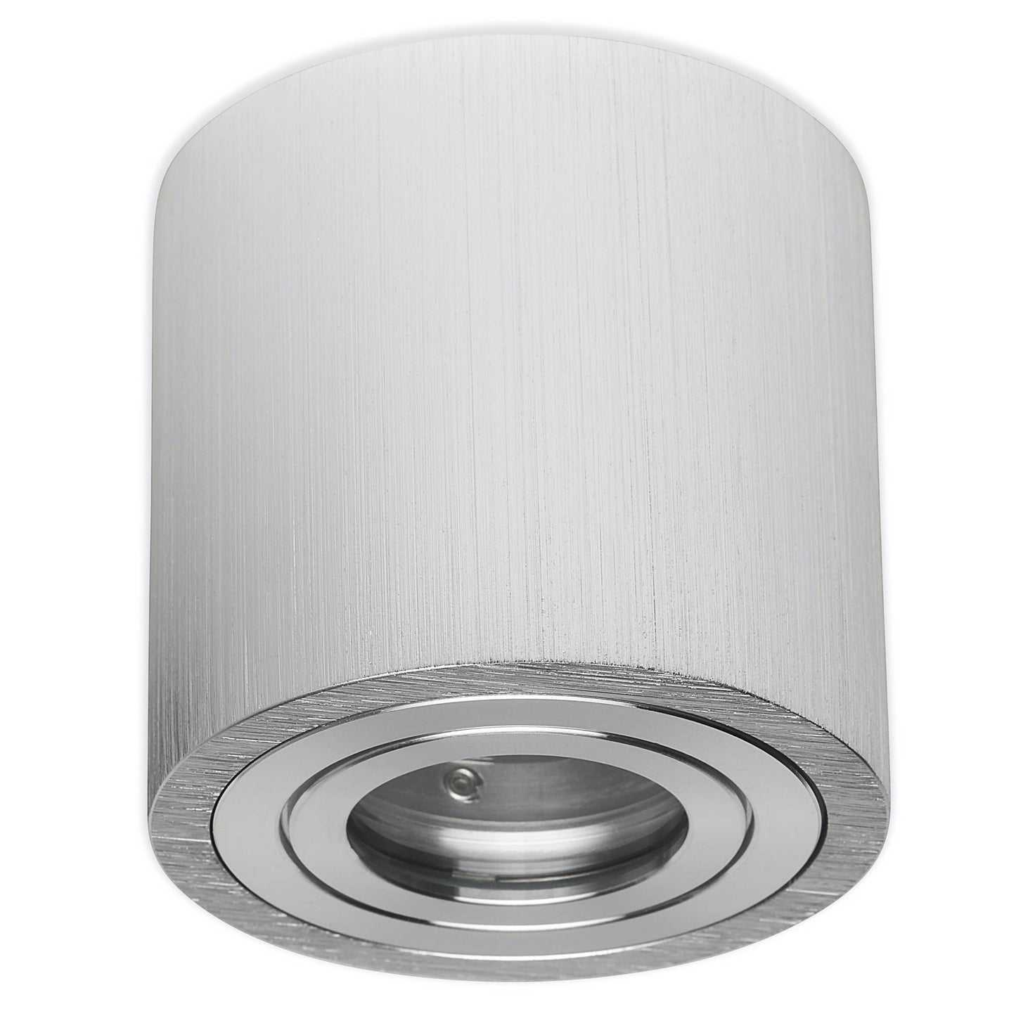 LED Aufbaustrahler rund silber 1-9W IP44 Aufbauleuchte Außen Bad Aufbauspot 230V