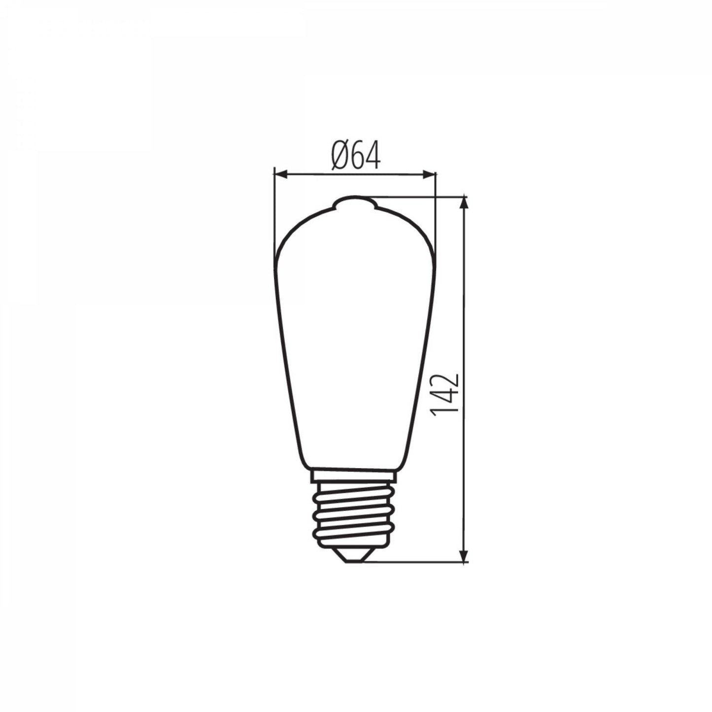 E27 LED Lampe 7W Filament ST64 Birne 725lm Edison