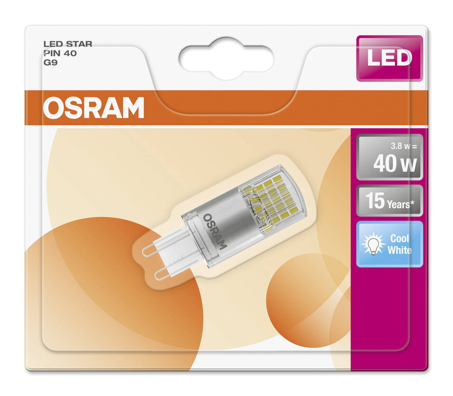 Osram G9 LED 3,8W Star PIN 40 Lampe Leuchtmittel Glühbirne