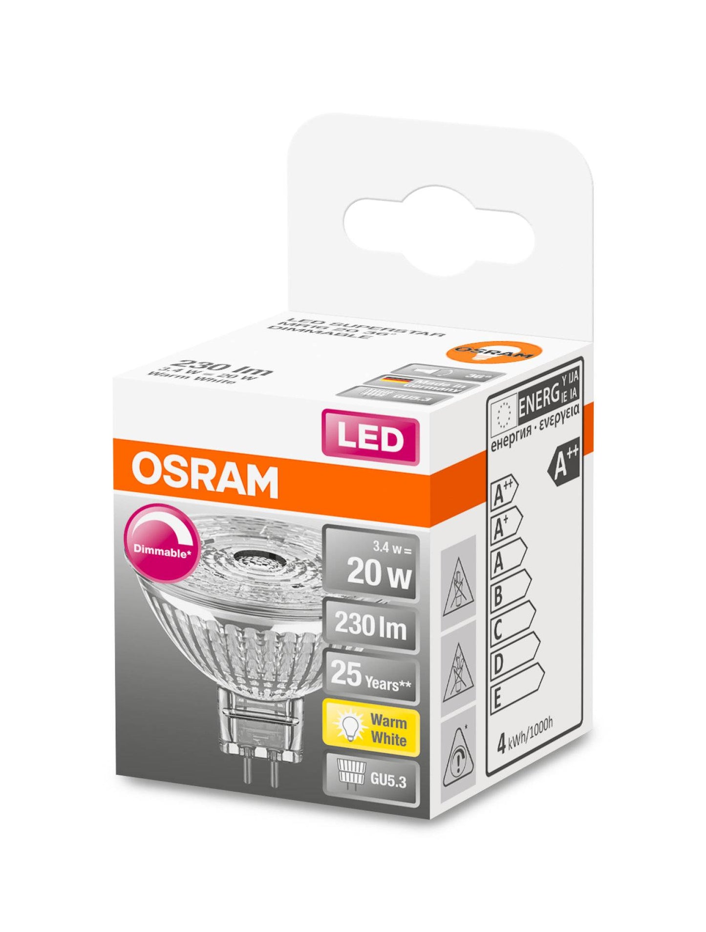 OSRAM MR16 LED SUPERSTAR Lampe Birne 12 Volt Leuchtmittel Glas dimmbar Licht