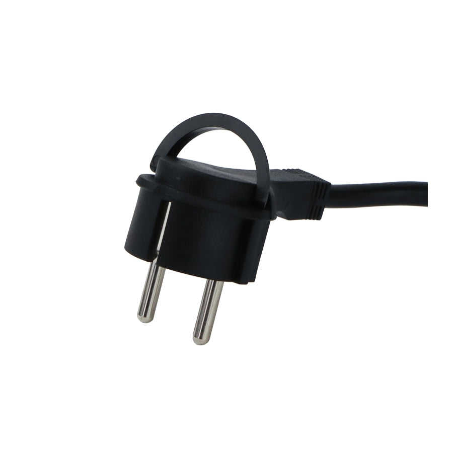 Einbausteckdose mit USB-C, schwarz, 230V AC, 3600W, IP20, Ø72mm, 1,8m Kabel